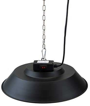 VFM - Chauffage halogène monté sur le plafond Orma Black Slim Slim Instant Heat Gazebo Lampe - Fêtes d'été et barbecues