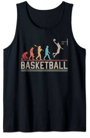 Baloncesto Evolucion Vintage Basket Divertido Hombre Camiseta sin Mangas