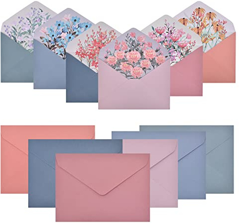 Zimoer Premium-Papierumschläge, rechteckig mit dreieckiger Klappe, Grußkarten-Umschläge, 29x40,9 cm, 6 Farben, umweltfreundlich, für Hochzeiten und Geburtstagskarten, 30 Stück