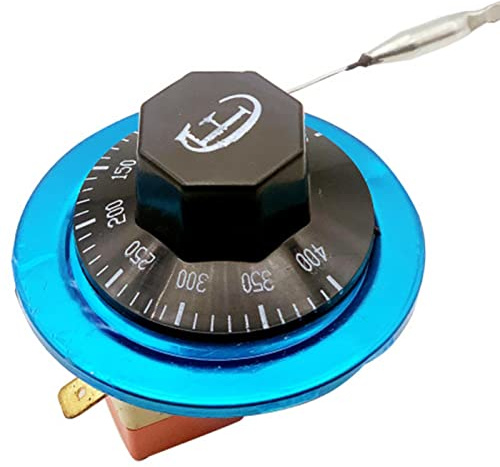 Thermostat de four électrique Interrupteur régulateur de température réglable 50-400 ℃ 2 broches