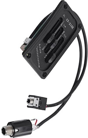 SEAFRONT Elektrischer Violin-Tonabnehmer, Leichter Schallloch-Tonabnehmer, EQ-Stummschaltung, Einstellbarer DIY-Geigen-Equalizer für CV-210E Electric