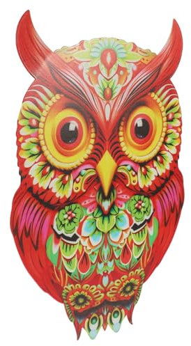 TOPBATHY Eulen Wanddeko Aus Metall Bunte Eisen Eulen Skulptur Hängendes Wandornament Für Wohnzimmer Schlafzimmer Und Garten Installieren Und Stabil Langlebiges Design Für Charmante