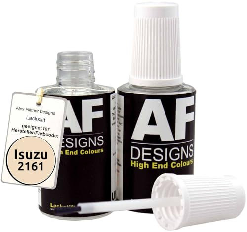 Alex Flittner Designs Lackstift für Isuzu 2161 Alaska Beige schnelltrocknend 2x20ml Autolack