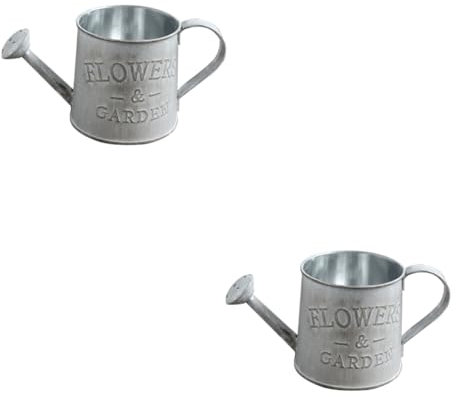 Cabilock 2stücke Vintage Weiße Eisenkanne Vase Rustikaler Metallkrug Als Dekoration Für Hochzeiten Partys Und Zuhause Als Pflanzgefäß Oder Blumenvase Für Landhausstil