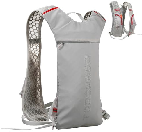 Kavolet 5 l dryckesryggsäck med 2 l vattenbubbla superlätt, ventilerande drickväst, hydrationspaket cykelryggsäck för löpning, camping, vandring, maraton
