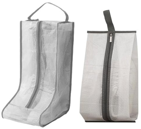 IKOPFLN 2 Paar schuhbeutel für kurze und hohe Stiefel,staubdicht und wasserdicht, schützende Stiefeltasche mit Reißverschluss, mit Griff