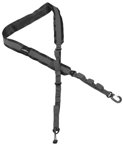 Happyyami Schultertaschengurt Auto Gürtel Hochleistungsgürtel Offroad-Gürtel Reisen gepäckträger Wasserflaschen-Tragetasche mehrzweckseil Hundepflegeleine Hundeleine Bungee KAM Dark Grey