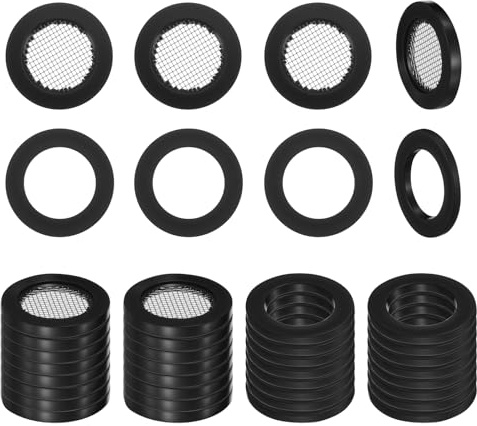 40 Stück Dichtungsringe Set, 20 O-Ring Filterdichtungen & 20 Silikondichtungen Für Duschkopf, Brauseschlauch, Wasserhahn, Leckageverhinderung, Edelstahlgeflecht