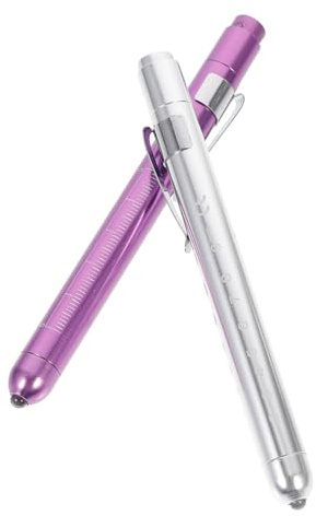 Uonlytech Lampe Stylo LED Médicale Compacte en Alliage pour Éclairage Médical Clip, Design Intégré Anti-poussière, pour Médecins et Infirmières Couleur Aléatoire