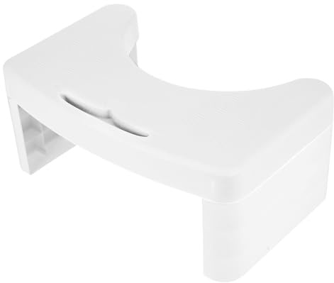 HOODANCOS Tabouret de Toilette Épais Antidérapant Blanc Taille pour Salle de Bain Position Accroupie Adulte et Garçon et Filles Repose-pieds Ergonomique pour Confort Quotidien