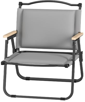 Tragbarer Klappstuhl mit gepolstertem Sitz, leicht und bequem für Outdoor-Aktivitäten, Strand, Picknick und Innenbereich