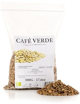 Café vert en grains 500 g Café en grains crus non torréfiés Origine naturelle Grains entiers à torréfier à la maison, à préparer en café et à utiliser en cuisine