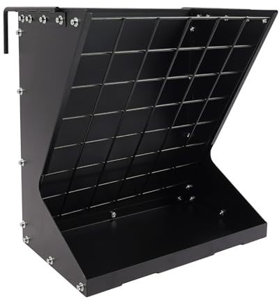 Donened – 2 i 1 stor hövjäpa, höhöhöhöhöuppgång av metall, stående höhövdad med foderspringa, för hästar, får och getter, 56 x 33 x 59 cm (svart)