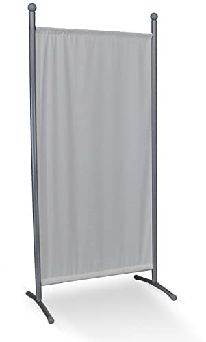 Angerer Stellwand 178 x 82 cm, Sicht- & Sonnenschutz, Raumtrenner, Innen & Outdoor Büro Balkon/Terrasse, Schlafzimmer, Garten, Made in Germany, waschbare Bezüge, Polyacryl Elfenbein