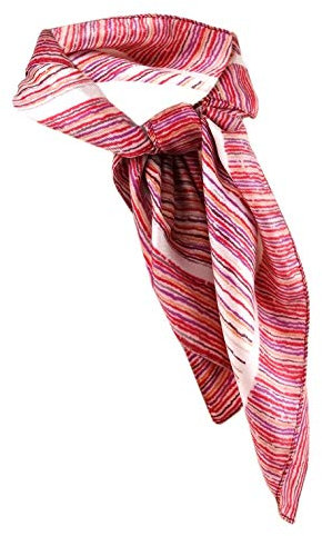TigerTie Nickituch in rot weiss orange lila schwarz gestreift - Gr. 50 x 50 cm - Tuch