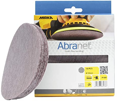 Mirka Abranet sliprondell Ø 150mm kardborre Korn P180 10 st