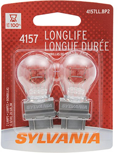 SYLVANIA 4157 Long Life Miniature Bulb, (Contains 2 Bulbs)