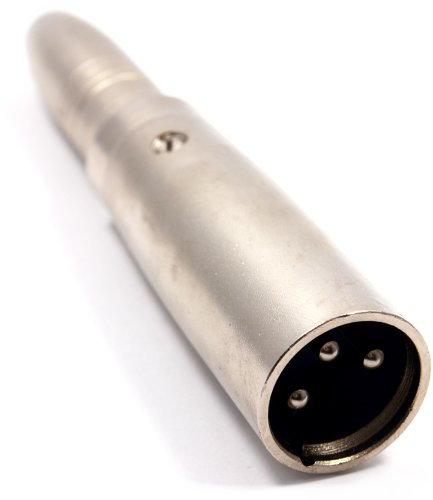 kenable XLR Male Pins to 6.35mm Mono Jack Socket Adapter Converter