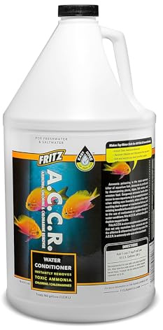 Fritz Aquatics ACCR Water Conditioner Instantly Removes Toxic Ammonia/Chlorine & Chloramines for Fresh & Salt Water Aquariums (1-Gallon)