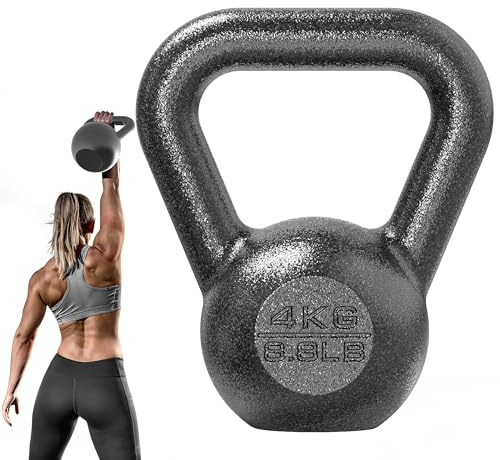 PROIRON Kettlebell Professional Kugelhantel aus Gusseisen, 4kg 8kg 12kg 16kg 20kg 24kg Gewichten Guss Schwunghantel Kugelgewicht Krafttraining - Schwarz Kettlebells