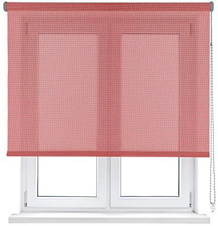 VIEWTEX Rollo zum Aufrollen, 10% Silber und Rot, 90 x 250 cm, 5 Jahre Garantie