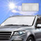 Vintoney Parasole per Parabrezza Auto Telo Pieghevole Parasole Anteriore Argento Nero Interno Protettore Contro i Raggi UV Mantiene per Auto SUV Furgoni 160 * 83cm
