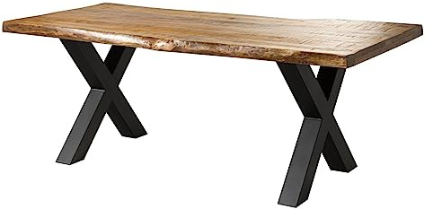 Tavolo da pranzo Mango naturale Laccato 220x100x77 cm (BxTxH) FREEFORM