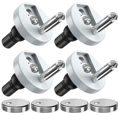 Ancable Toilet Seat Fittings Quick Release Toilet Seat Fixings 2 Pair | Toilet Seat Hinge Replacement for WC Toilet Blind Holes Special Insert Pin