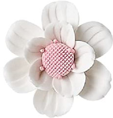 DECRZPB Keramik-Blumen-weiße Begonien-Blumen-handgefertigte Skulptur 3D-Wand-Kunst-Dekor-Ausgangs-Wohnzimmer-Büro-Hochzeits-Geschenk