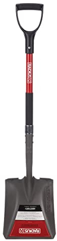 Radius Premium D-Handle Square-Point Shovel, Fiberglass Shaft