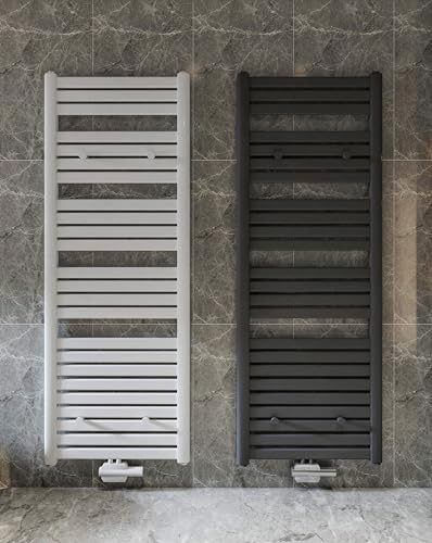 MC Heat® Premium Badheizkörper 500x1600 mm - Handtuchheizkörper in Anthrazit (RAL 0716) - Paneelheizkörper für Mittelanschluss/Seitenanschluss
