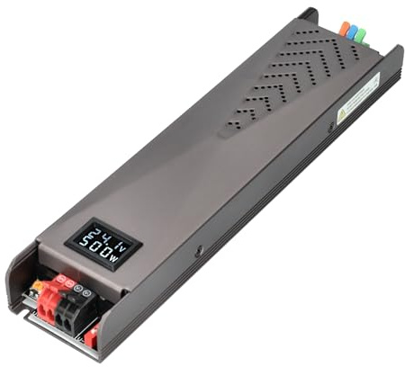 Jandei - Fuente de Alimentación Transformador 24VDC 20,8A 500W, con Pantalla.Instalación en Interior IP20, para Tira Led, Neón o Dispositivos de Bajo Voltaje