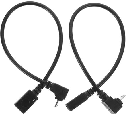 Veemoon 2pcs Right Angle Micro Usb Cable Set with Upward and Downward 90° L-shaped Connectors Usb to Fast Charging and Data Sync Extension Cables for Mobile Devices