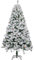 EDWINENE Künstlicher Weihnachtsbaum mit Schnee, 6ft Schneebedeckter Weihnachtsbaum mit Verstärkter Metallbasis & Einfacher Montage für Die Festliche Innen- und Bürodekoration
