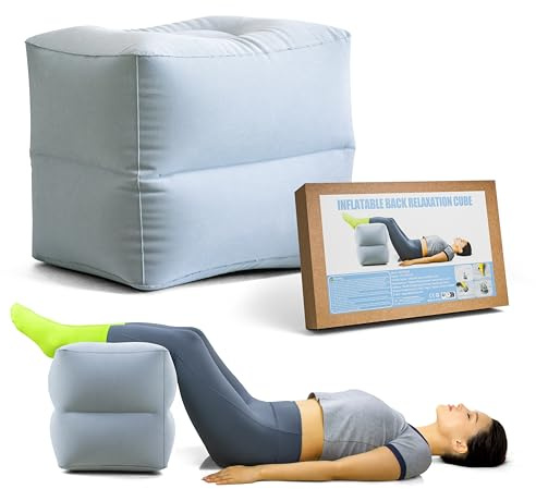Cuscino Per Gambe, Cubo Gonfiabile, Cuscino Gambe, Rilassati La Schiena, Alleviare Mal Di Schiena/Sciatica/Pressione Del Disco Intervertebrale