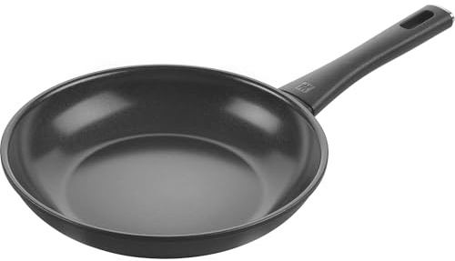 Zwilling Madura Plus stekpanna 28 cm, aluminium, keramisk non-stick-beläggning, reptålig keramisk panna för alla typer av spisar, lämplig för induktion [Made in Italy], svart