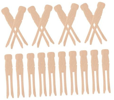 Amosfun 100 Mollette in Legno Per Asciugare I Vestiti Mollette Per Bucato Delicate Sui Tessuti Piccole Per Foto Struttura Robusta Tenuta Salda Multifunzionali