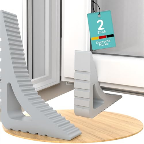 Fensterstopper [2er Set] – Fensterstopper beim Lüften & Fensterkeile – Fenster Offenhalter/Balkontür Stopper, Fensterfeststeller ohne Bohren – Kippfenster Stopper