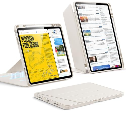 ESR Hülle für iPad Air 13 Zoll (2026/2025/2024) M4/M3/M2, Vertikale Stand, Mehrere Standwinkel, Ultrastabile Hülle mit Stifthalter, Flip Serie, Polarstern