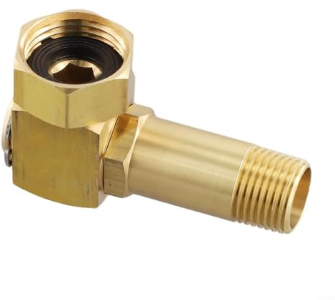 Adaptador de codo giratorio de repuesto para carrete de manguera para rosca interna GHT de 3/4 pulgadas