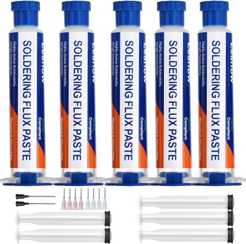 Lesnow Solder Flux Paste, 5 sets No Clean Soldering Flux For Electronics Desoldering, Soldering, Solder Fluxs For Electronics Repair And Disassemble Electrical Components