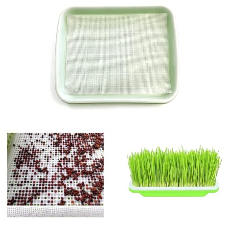4pcs Seed Sprouting Mesh, Silicone Seed Sprouting Mat, Hydroponic Growing Mats, Germinating Pads for Microgreens Growing Kit,11.4 x 11.8,Trays NOT Included