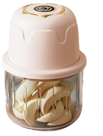 Coupe-légumes sans fil - Chopper électrique à l'ail - Mini robot culinaire USB - 350 ml - Broyeur à oignon pour gingembre, sauces, purée, repas pour bébé