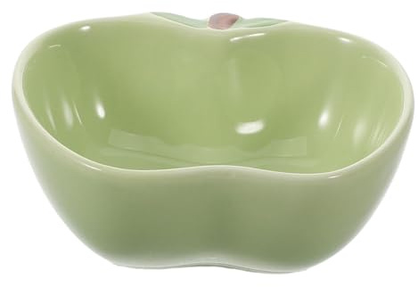 UTHCLO Bol Céramique pour Hamster Forme de Pomme Bol Antidérapant pour Hérisson Nain Gerbille et Cochon Snacks et Accessoires Facile à Nettoyer et Résistant