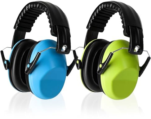 Zenfony 2 Pack Kid's Ear Defenders, Adjustable Noise Reduction Earmuffs, Children's Hearing Protection Headphones for Travel, Sleep, Study, Concerts & Fireworks