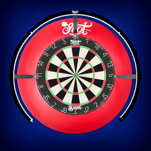 Shot! LumenCore Dartboard Lighting System, Black Frame | White LED Dart Board Surround Ring Light | Available with Dartboards Surround & or Oche Dart Mat
