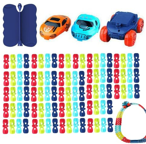 Yidueace Autorennbahn-Set Für Kinder - Pädagogisches Beleuchtetes Auto | Interaktive Spielzeugfahrzeuge | für Mädchen Wohnzimmer Schlafzimmer Familienaktivität Party Geschenk Kindergarten Schule