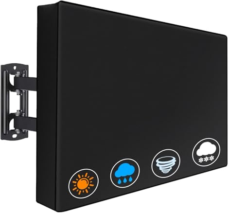 Funda para TV al aire libre, 40-42 pulgadas, cubierta de TV para exteriores, protector de pantalla de televisión, funda universal para televisores 600D, revestimiento de PVC Oxford, resistente