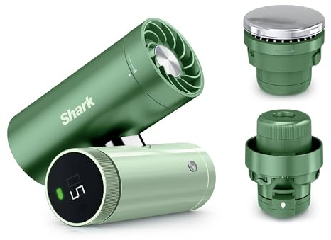 Shark ChillPill, Ventilador de Alta Velocidad 3en1, Verde Matcha, FA022EUGN | Sistema de Niebla Ultrafina e InstaChill, Incluye 3 Accesorios de Refrigeración, Diseño Apto para Viajar