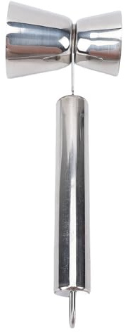 Ejoyous Cocktail Jigger Misurino a Doppia estremità in Acciaio Inossidabile 38 Ml 20 Ml con Manico Versamento Stabile a Doppia Scala per Baristi Bar Domestici e Uso Mixologico
